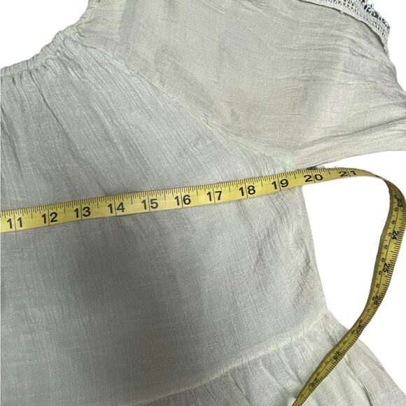 Indigo Rose Peasant Midi Dress Womens XL Mint Green Laced Boho Classy Comfy - Picture 8 of 13